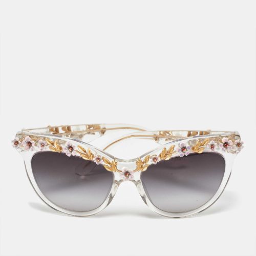 Dolce & Gabbana Grey Gradient DG4232 Flower Motif Cat-Eye Sunglasses - Dolce & Gabbana - Modalova