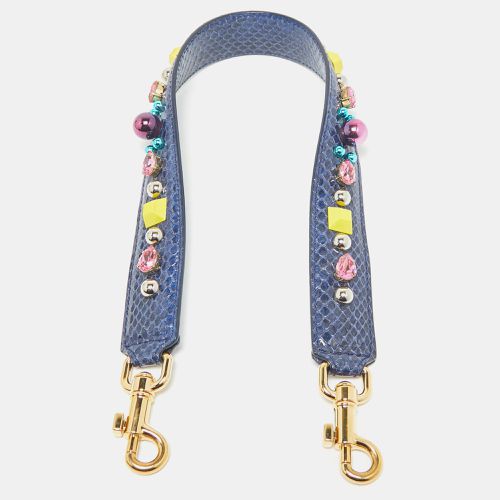 Dolce & Gabbana Blue Snakeskin Embellished Shoulder Bag Strap - Dolce & Gabbana - Modalova