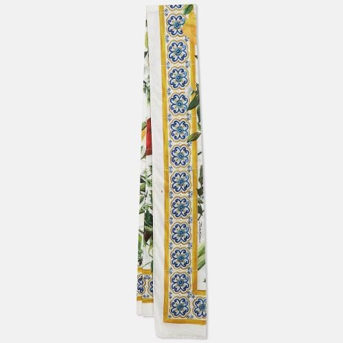 Dolce & Gabbana Multicolor Vegetables Print Cotton Scarf - Dolce & Gabbana - Modalova