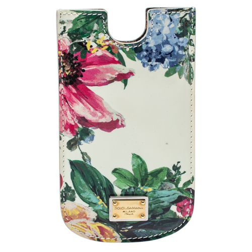 Dolce & Gabbana White Floral Print Patent Leather IPhone 5 Case - Dolce & Gabbana - Modalova