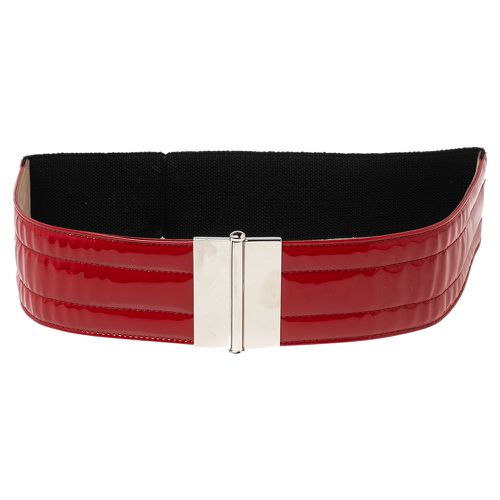 Dolce & Gabbana Red/Black Patent Leather and Elastic Waist Belt 85CM - Dolce & Gabbana - Modalova