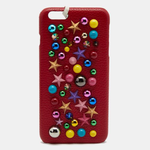 Dolce & Gabbana Red Leather Embellished iPhone 6 Plus Cover - Dolce & Gabbana - Modalova