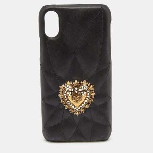 Quilted Leather Devotion X iPhone Cover - Dolce & Gabbana - Modalova