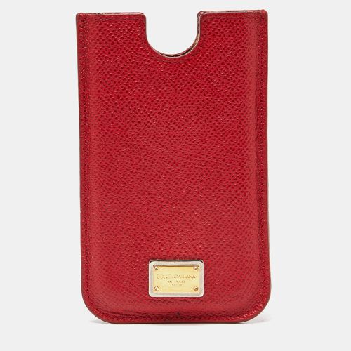 Dolce & Gabbana Red Leather iPhone 4G Case - Dolce & Gabbana - Modalova