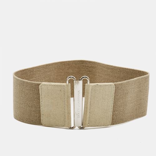 Dolce & Gabbana Beige Canvas and Elastic Wide Waist Belt - Dolce & Gabbana - Modalova