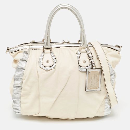 Dolce & Gabbana White Leather Miss Rouche Shoulder Bag - Dolce & Gabbana - Modalova