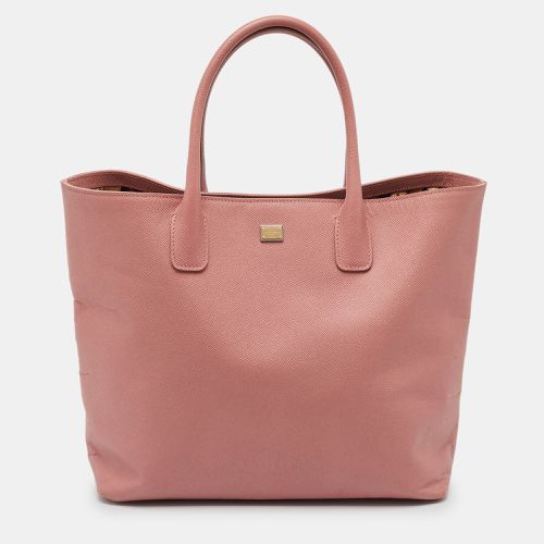 Dolce & Gabbana Old Rose Leather Miss Alma Tote - Dolce & Gabbana - Modalova