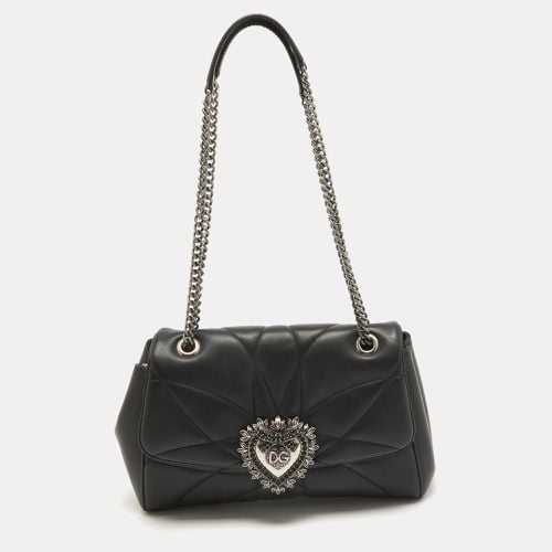 Dolce & Gabbana Black Quilted Leather Large Devotion Shoulder Bag - Dolce & Gabbana - Modalova