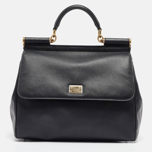 Leather Large Miss Sicily Top Handle Bag - Dolce & Gabbana - Modalova