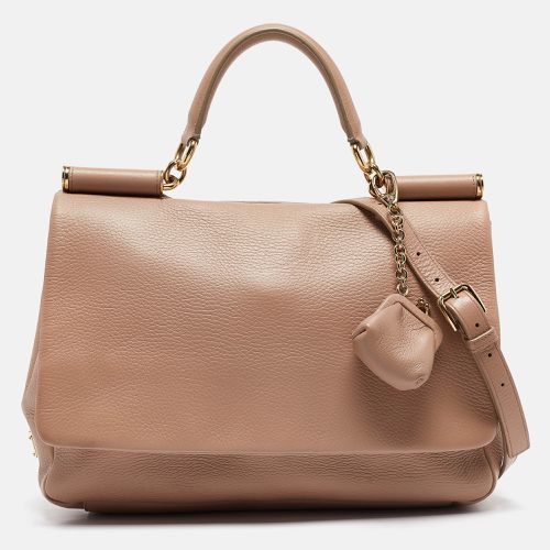 Leather Miss Sicily Soft Top Handle Bag - Dolce & Gabbana - Modalova