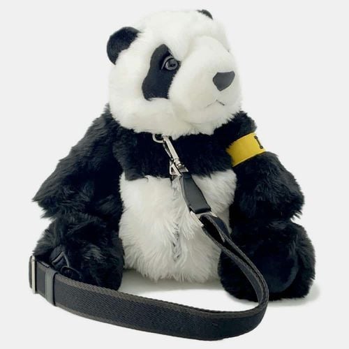 Dolce & Gabbana White/Black Acryl Polyester Leather Rayon Panda Shoulder Bag - Dolce & Gabbana - Modalova