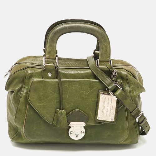 Dolce & Gabbana Olive Green Leather Miss Catch Satchel - Dolce & Gabbana - Modalova