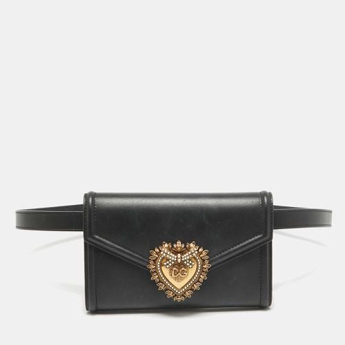 Dolce & Gabbana Black Leather Devotion Belt Bag - Dolce & Gabbana - Modalova