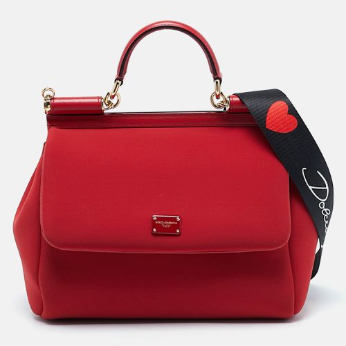 Dolce & Gabbana Red Neoprene Medium Miss Sicily Top Handle Bag - Dolce & Gabbana - Modalova