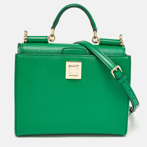 Dolce & Gabbana Green Leather Twist Lock Flap Top Handle Bag - Dolce & Gabbana - Modalova