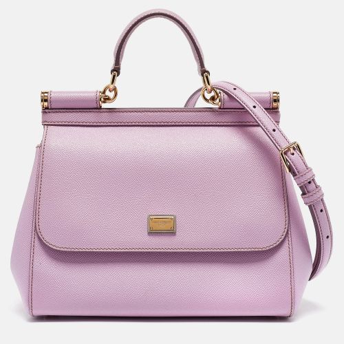 Dolce & Gabbana Lilac Leather Medium Miss Sicily Top Handle Bag - Dolce & Gabbana - Modalova