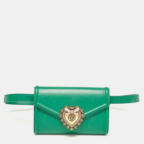 Dolce & Gabbana Green Leather Devotion Belt Bag - Dolce & Gabbana - Modalova