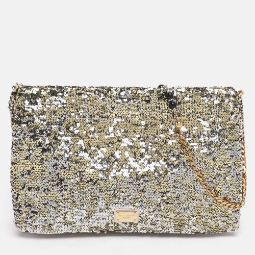 Dolce & Gabbana Metallic Sequins Miss Charles Flap Bag - Dolce & Gabbana - Modalova