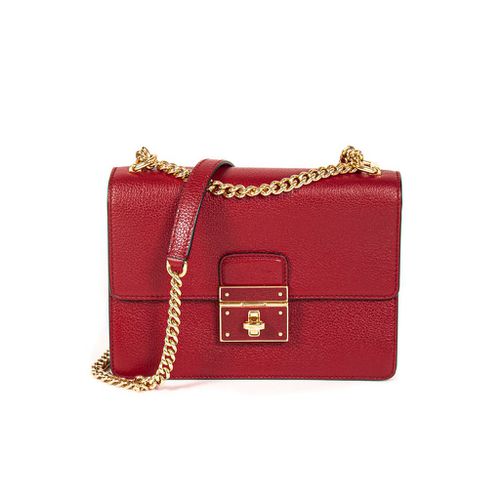 Dolce & Gabbana Red Leather Rosalia Shoulder Bag - Dolce & Gabbana - Modalova