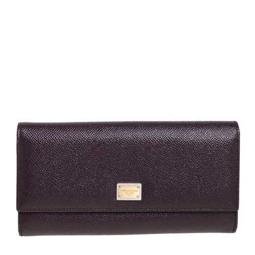 Dolce & Gabbana Burgundy Leather Dauphine Continental Wallet - Dolce & Gabbana - Modalova