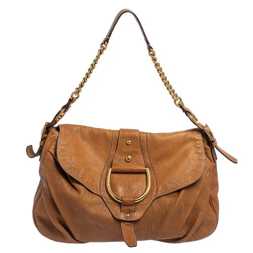 Dolce & Gabbana Brown Leather D-Ring Hobo - Dolce & Gabbana - Modalova