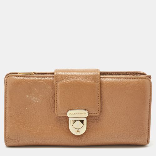 Dolce & Gabbana Beige Leather Padlock Wallet - Dolce & Gabbana - Modalova