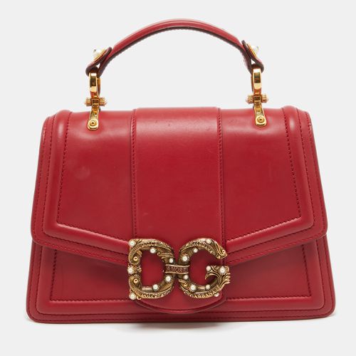 Dolce & Gabbana Red Leather DG Amore Top Handle Bag - Dolce & Gabbana - Modalova