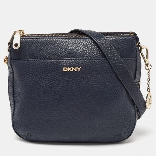 DKNY Navy Blue Leather Zip Crossbody Bag - Dkny - Modalova