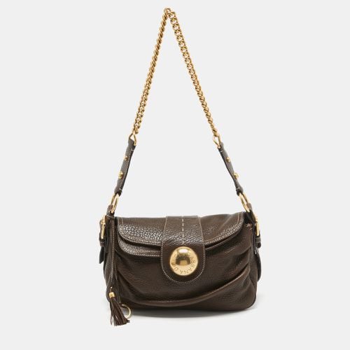 Dolce & Gabbana Dark Brown Leather Flap Tassel Shoulder Bag - Dolce & Gabbana - Modalova