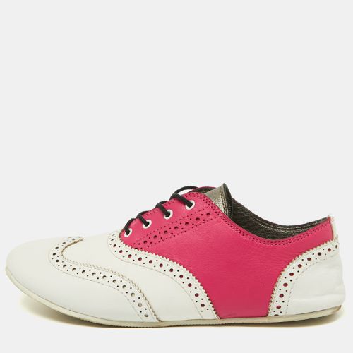 Pink/ Brogue Leather Oxford Sneakers Size 36 - Dolce & Gabbana - Modalova