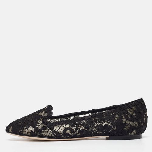 Dolce & Gabbana Black Lace Smoking Slippers Size 38 - Dolce & Gabbana - Modalova