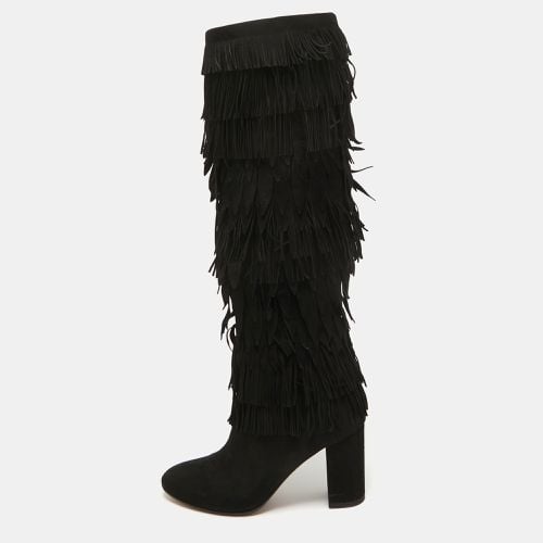 Dolce & Gabbana Black Suede Knee Length Boots Size 38 - Dolce & Gabbana - Modalova