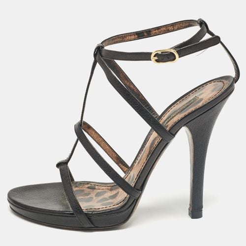 Dolce & Gabbana Black Leather Strappy Sandals Size 39 - Dolce & Gabbana - Modalova