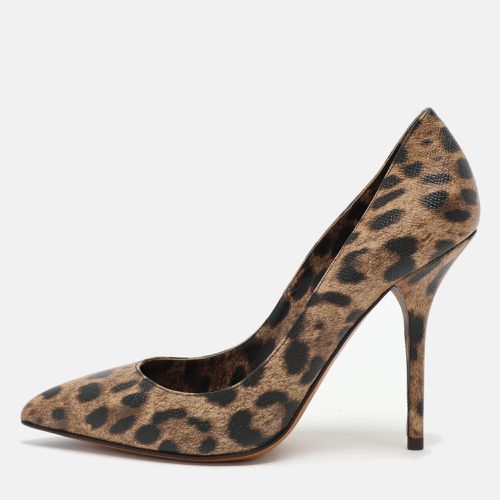 Dolce & Gabbana Brown Leopard Print Leather Pumps Size 39 - Dolce & Gabbana - Modalova