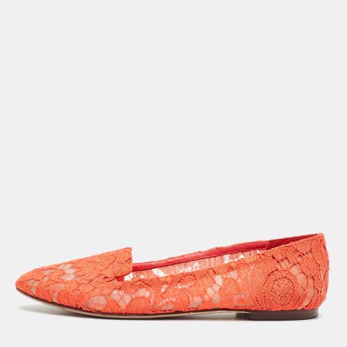 Dolce & Gabbana Orange Lace Taormina Smoking Slippers Size 36 - Dolce & Gabbana - Modalova