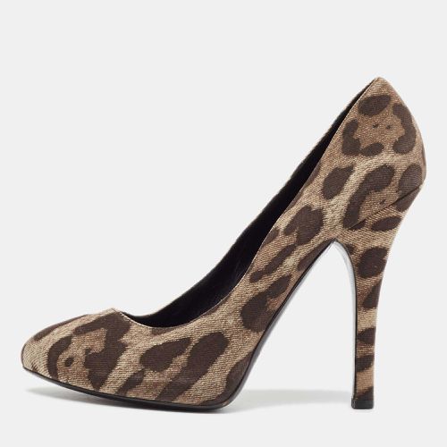 Dolce & Gabbana Brown Leopard Print Fabric Pumps Size 41 - Dolce & Gabbana - Modalova