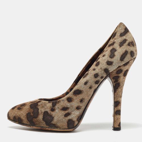 Dolce & Gabbana Brown Canvas Leopard Print Pumps Size 37 - Dolce & Gabbana - Modalova