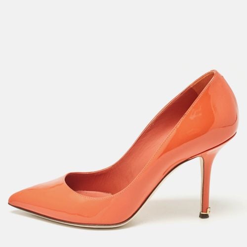 Dolce & Gabbana Orange Patent Leather Pointed Toe Pumps Size 36.5 - Dolce & Gabbana - Modalova