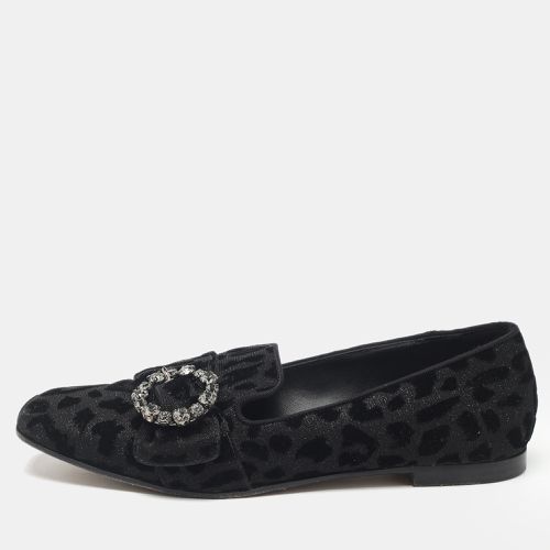 Dolce & Gabbana Black Brocade Fabric Jackie Smoking Slippers Size 38 - Dolce & Gabbana - Modalova