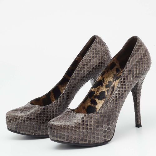 Python Leather Platform Pumps Size 37 - Dolce & Gabbana - Modalova