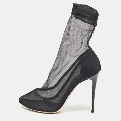 Dolce & Gabbana Black Tulle Fabric Ankle Booties Size 39 - Dolce & Gabbana - Modalova
