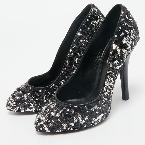 Silver Sequin Platform Pumps Size 38 - Dolce & Gabbana - Modalova