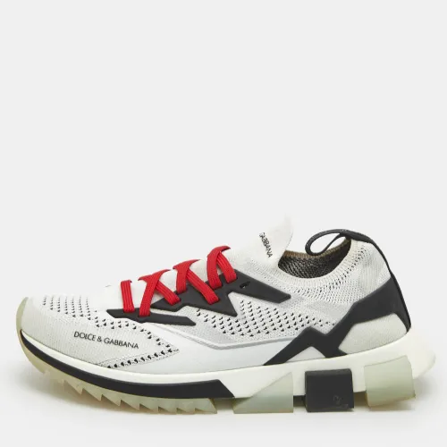 Dolce & Gabbana Black Knit Fabric Sorrento Sneakers Size 40 - Dolce & Gabbana - Modalova