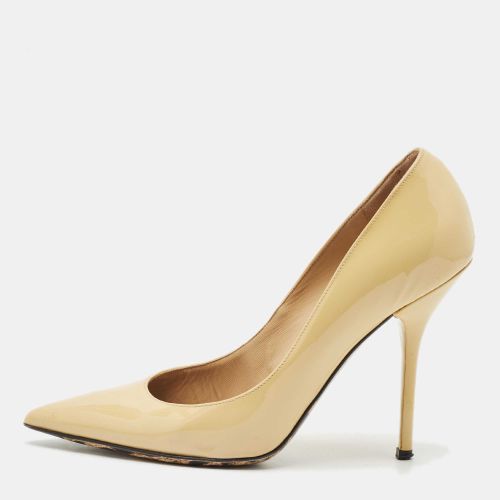 Dolce & Gabbana Beige Patent Leather Pointed Toe Pumps Size 40 - Dolce & Gabbana - Modalova