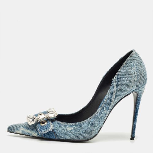 Dolce & Gabbana Blue Denim Crystal Embellish Pumps Size 39 - Dolce & Gabbana - Modalova