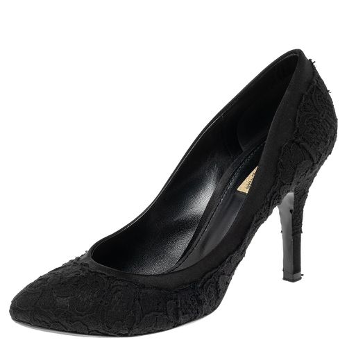 Dolce & Gabbana Black Lace and Satin Pumps Size 38 - Dolce & Gabbana - Modalova