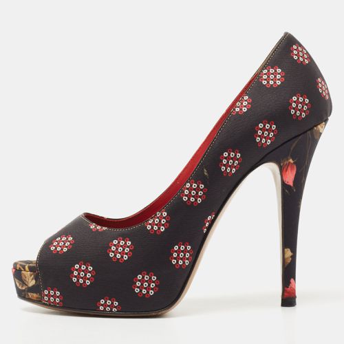 Dolce & Gabbana Tricolor Printed Fabric Peep Toe Pumps Size 36 - Dolce & Gabbana - Modalova