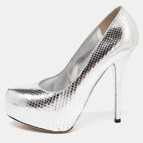 Dolce & Gabbana Silver Python Platform Pumps Size 38 - Dolce & Gabbana - Modalova