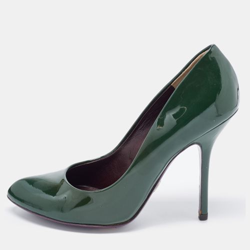 Dolce & Gabbana Green Patent Leather Almond Toe Pumps Size 37.5 - Dolce & Gabbana - Modalova