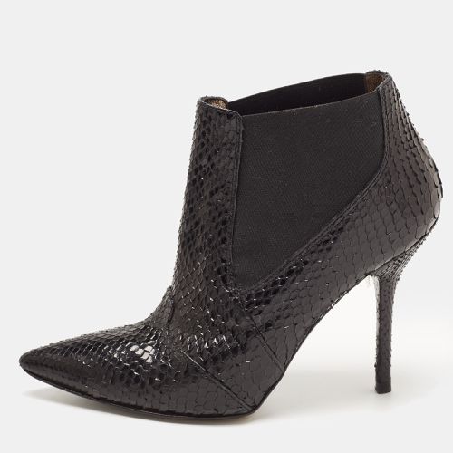 Dolce and Gabbana Black Python Ankle Boots Size 36.5 - Dolce & Gabbana - Modalova